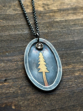 Load image into Gallery viewer, Keum-boo Golden Pine with Diamond Star Necklace
