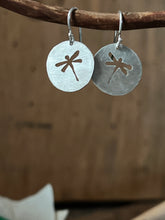 Load image into Gallery viewer, Sterling Silver Dragonfly Earrings