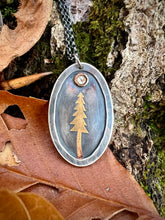 Load image into Gallery viewer, Keum-boo Golden Pine with Diamond Star Necklace