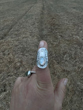 Load image into Gallery viewer, Made To Order In The Pines Saddle Ring with Rosecut Rainbow Moonstone Ring
