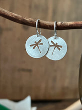 Load image into Gallery viewer, Sterling Silver Dragonfly Earrings