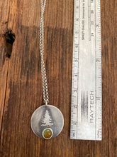 Load image into Gallery viewer, Sky Cloud Turquoise and Pine Tree Necklace