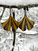 Load image into Gallery viewer, Keum-boo Gingko Leaf Earrings in 24K Gold and Silver (Large)