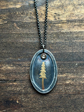 Load image into Gallery viewer, Keum-boo Golden Pine with Diamond Star Necklace