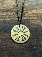 Load image into Gallery viewer, Keum-boo Golden Sunburst Necklace