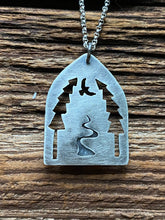 Load image into Gallery viewer, Pine Cathedral Necklace with Grey Star Sapphire