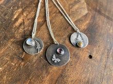 Load image into Gallery viewer, Sky Cloud Turquoise and Pine Tree Necklace