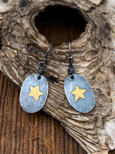 Load image into Gallery viewer, Gold Star Dangle Earrings