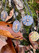 Load image into Gallery viewer, Keum-boo Golden Pine with Diamond Star Necklace