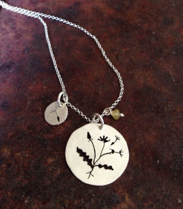 Dandelion Charm Necklace