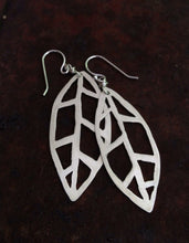 Load image into Gallery viewer, Sterling silver leaf earrings
