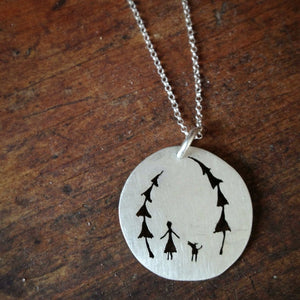 A gal's best friend sterling silver necklace