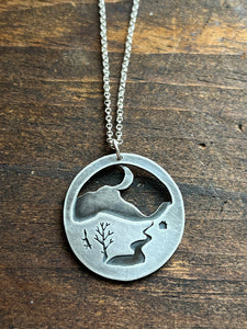 Sterling Silver Home by the River Necklace