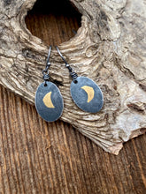 Load image into Gallery viewer, Gold Moon Dangle Earrings
