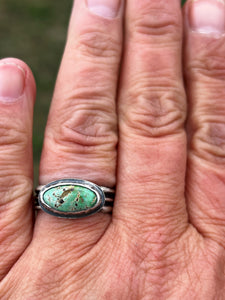 Carico lake turquoise on triple wire band ring
